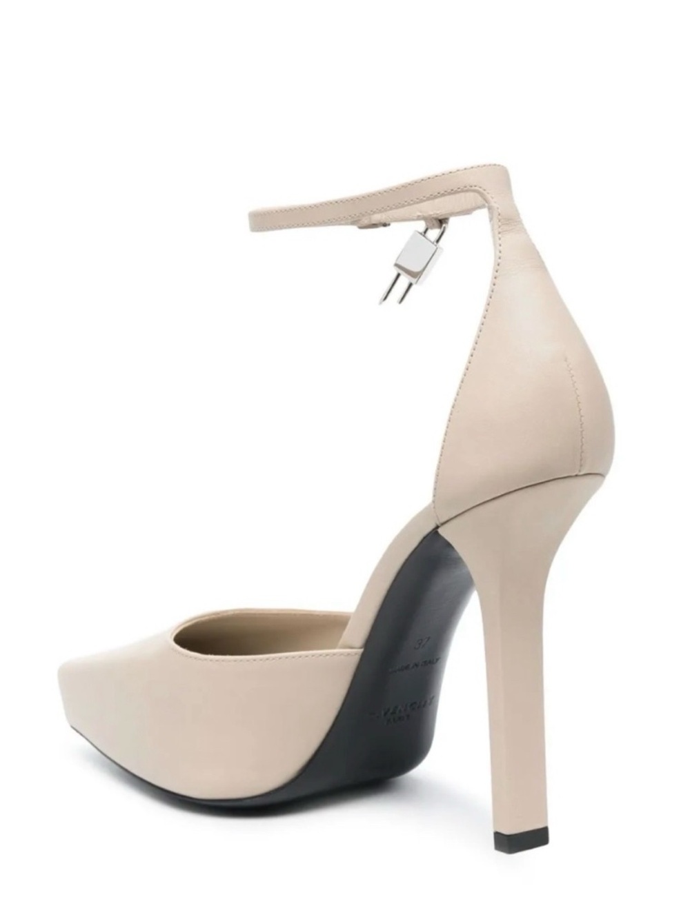 Givenchy White Charm-Detail Ankle Strap Pumps Heels Size 7 Made in Italy - Picture 2 of 13